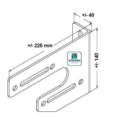 Lagerkonsole Mitte universal für Herzabstand 86-152 mm - Novoferm / Siebau  Ersatzteile günstig für Tore und mehr